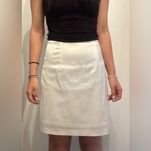 white satin skirt